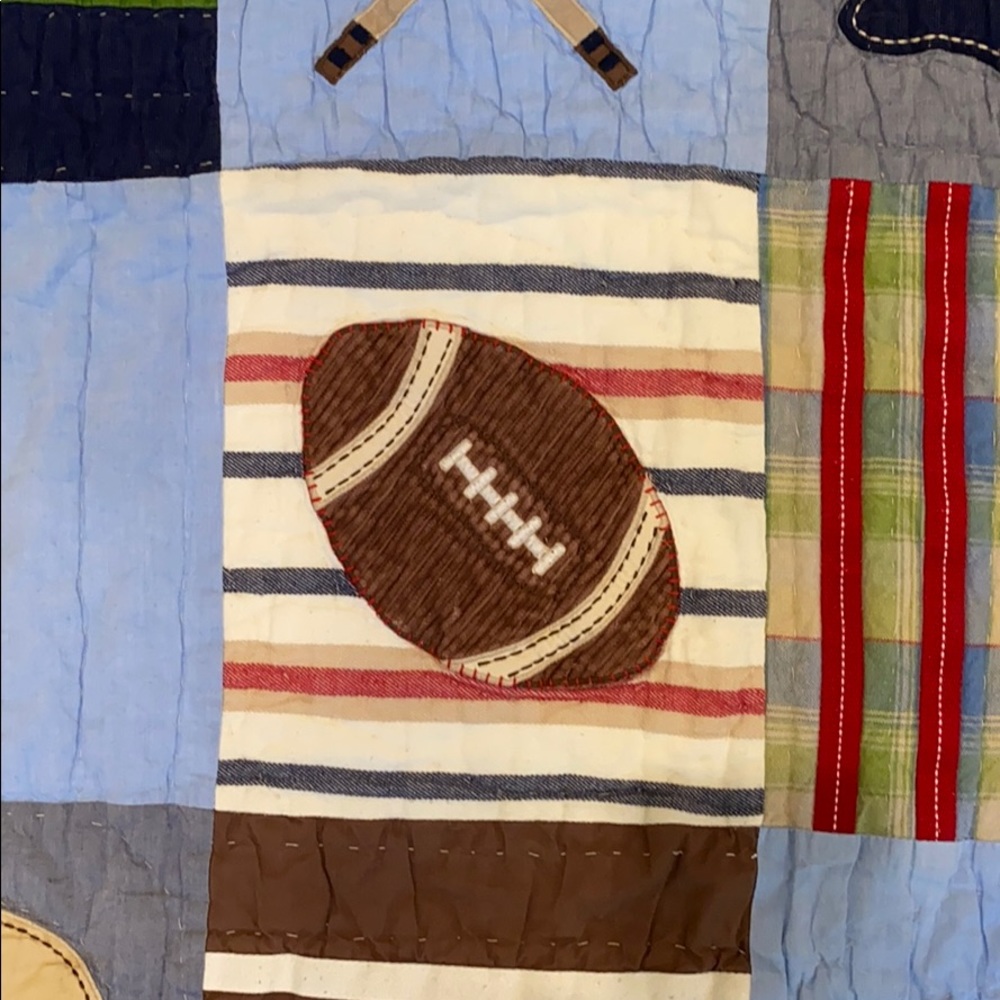 Pottery Barn Kids “JV Sports” nursery quilt - Picture 5 of 9
